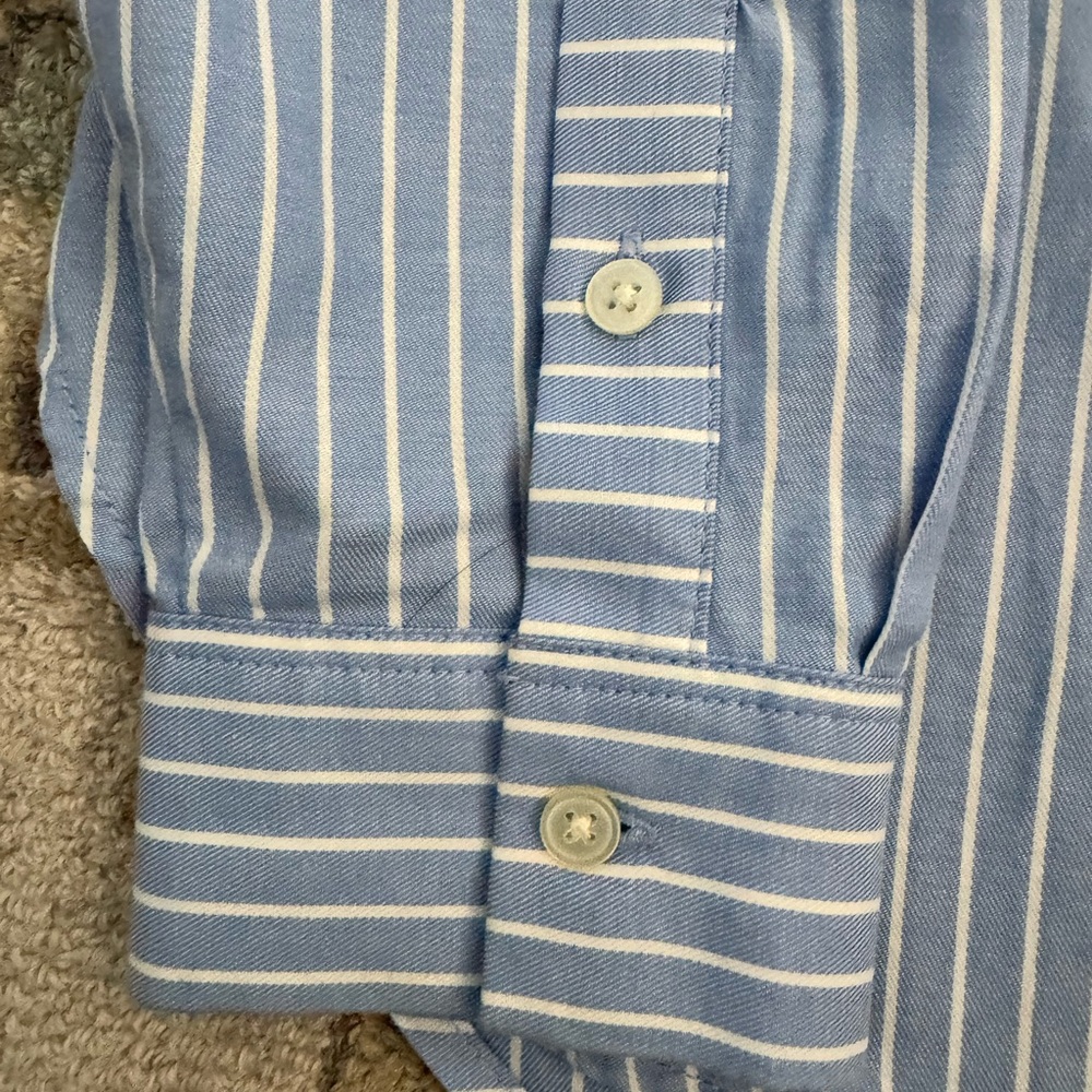 LOFT Women’s Blue Striped Tailored Tunic - Picture 7 of 7
